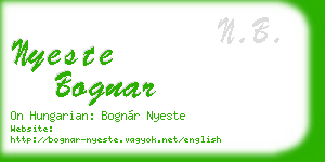 nyeste bognar business card